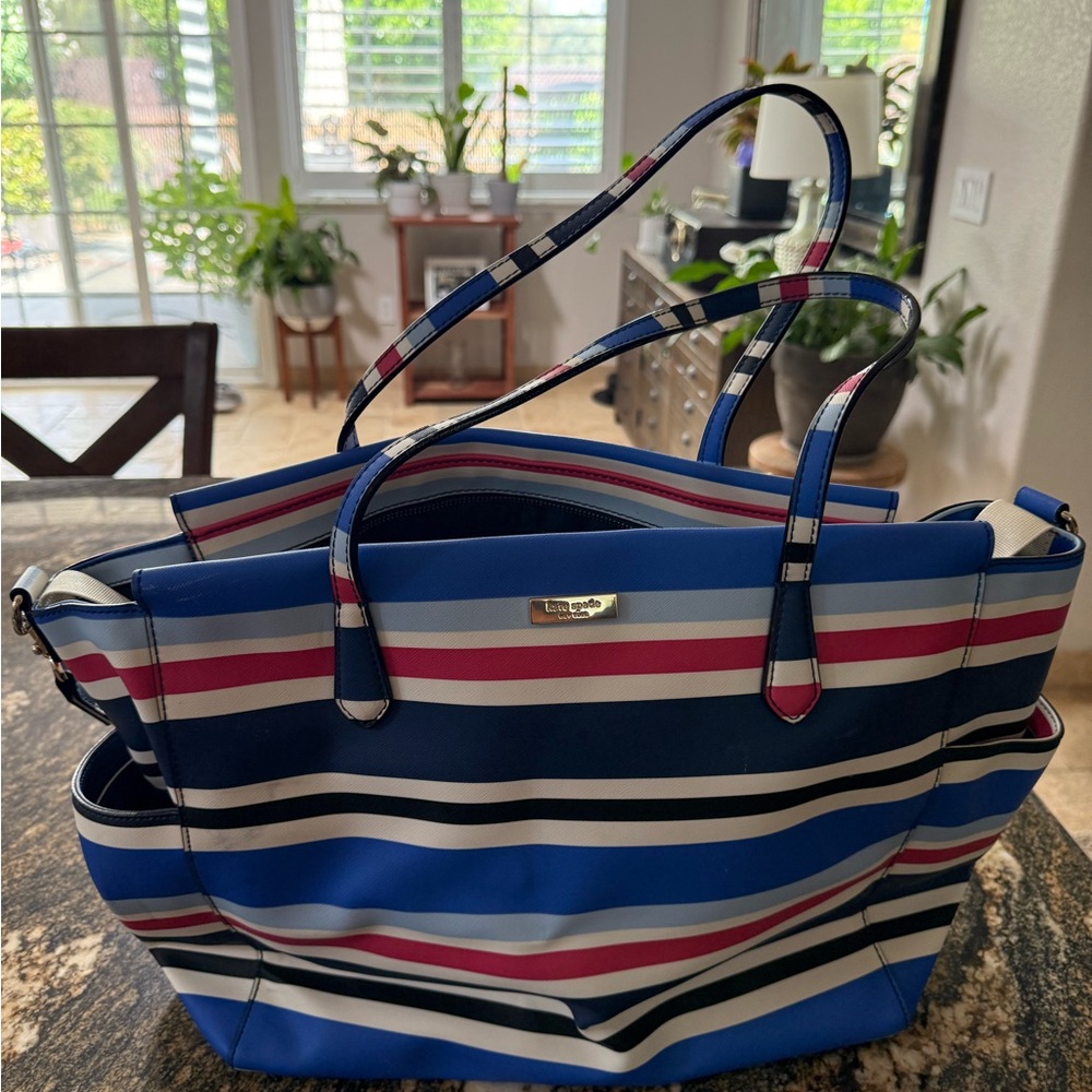 Kate Spade Chic Striped Tote/Baby Bag